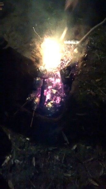 Camp Fire Cooking Trough