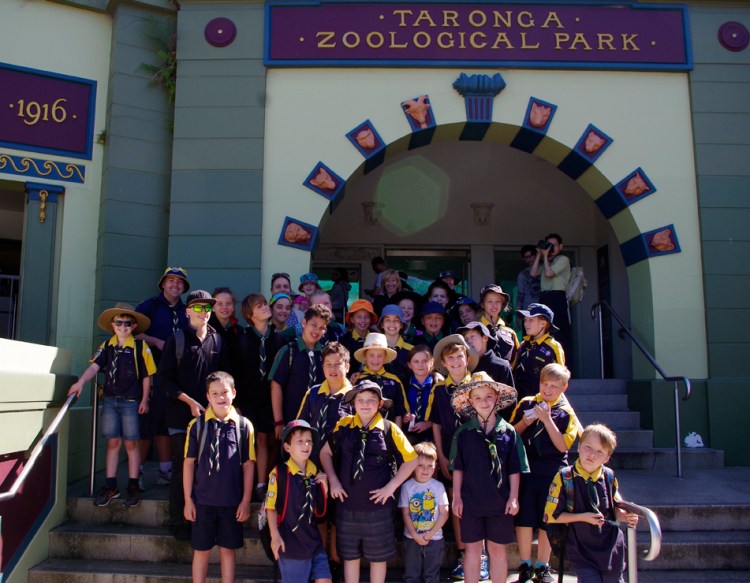 Cubs and Scouts Outside Taronga Zoo